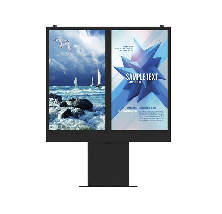 1x2 55inch Outdoor Digital Menu Board with optical bonding solution 4000nits high brightness